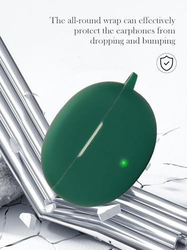Image of Reiox Soft Silicone Protactive Case Cover Compitable for Oneplus Nord Buds 3 | 3 Pro (Green)