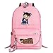 WANHONGYUE Detective Conan Case Closed Étudiant Sacs d'école Cartable Filles Sac à Dos Ordinateur Portable 15,6 Pouces pour Fans d'anime Pink / 2