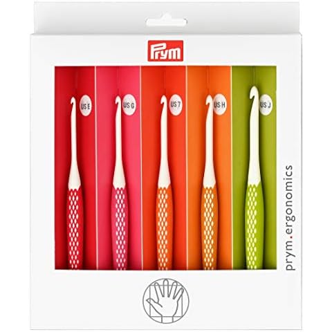 Prym Ergonomics Crochet Hook Set, Small (E, G, 7, H, J) Cover