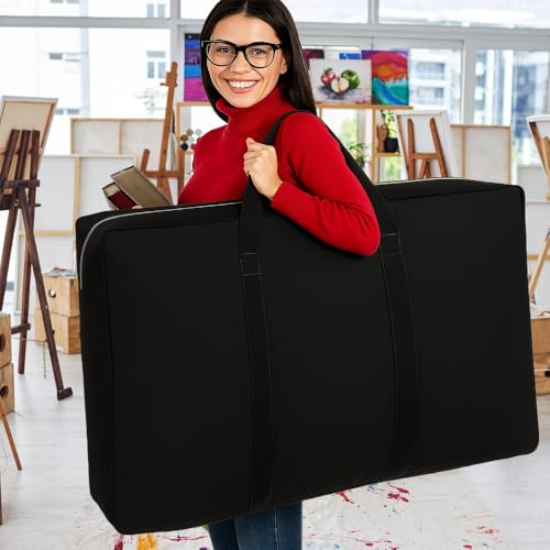 Image of OULIGET Large Size Art Portfolio Bag,24 x 36 inches Light Weight Board Poster Storage Bag,Waterproof Student Carry Transport Bag for Artwork Sketching Drawing