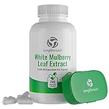White Mulberry Leaf Extract 2,500mg 200 Vegetarian Capsules | Blood Sugar Level Control Supplement | Weight Loss Appetite Sugar & Carb Cravings Support | Pure Natural Herbal Vitamin Powder