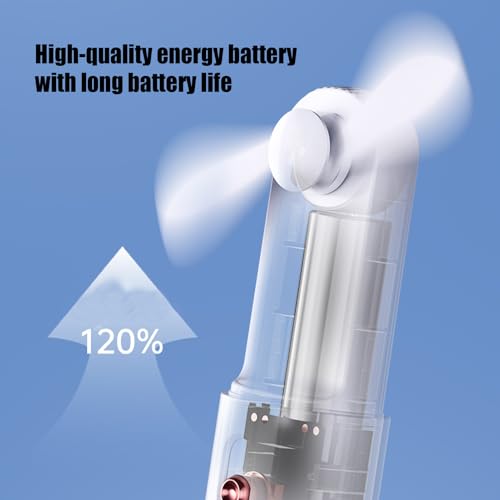 Ventilador de mano portátil y batería externa recargable mini para viaje 4