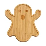 Bandejas para servir fantasmas – Plato de comedor fantasma de 20 x 18 cm | Tabla de embutidos con forma de fantasmas | Bandejas multifuncionales, llamativa bandeja decorativa de madera | para