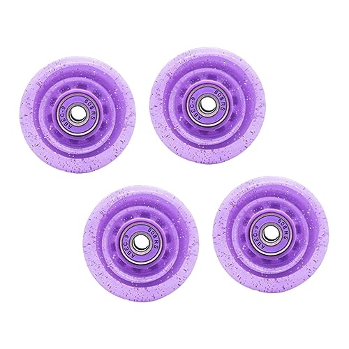 VICASKY Roller Skate Wheels 4 Pack 82a Pu High Elastic Ice Skating Wheel Quad Skate Double Row