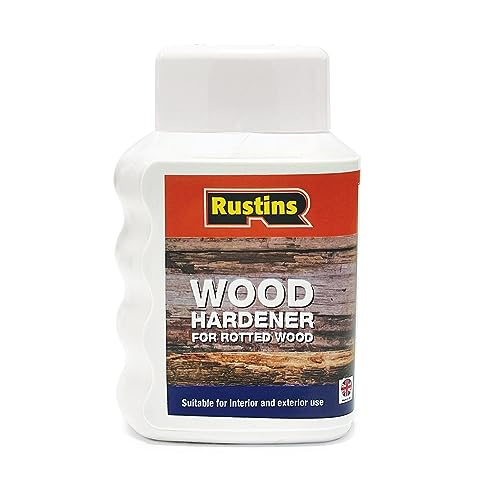 Rustins Wood Hardener for Rotted Wood 250ml - Repairs Rotted Timber | Fast-Acting Formula Reinforces Soft Damaged Areas Before Filling or Painting