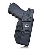 POLE.CRAFT IWB Kydex Kabura For G19 19X G23 G25 G32 G45 (Gen 3 4 5) - Wewnątrz pasa Ukryte Carry Holster G19 IWB Pistolet Case (Black, Right Hand Draw (IWB))