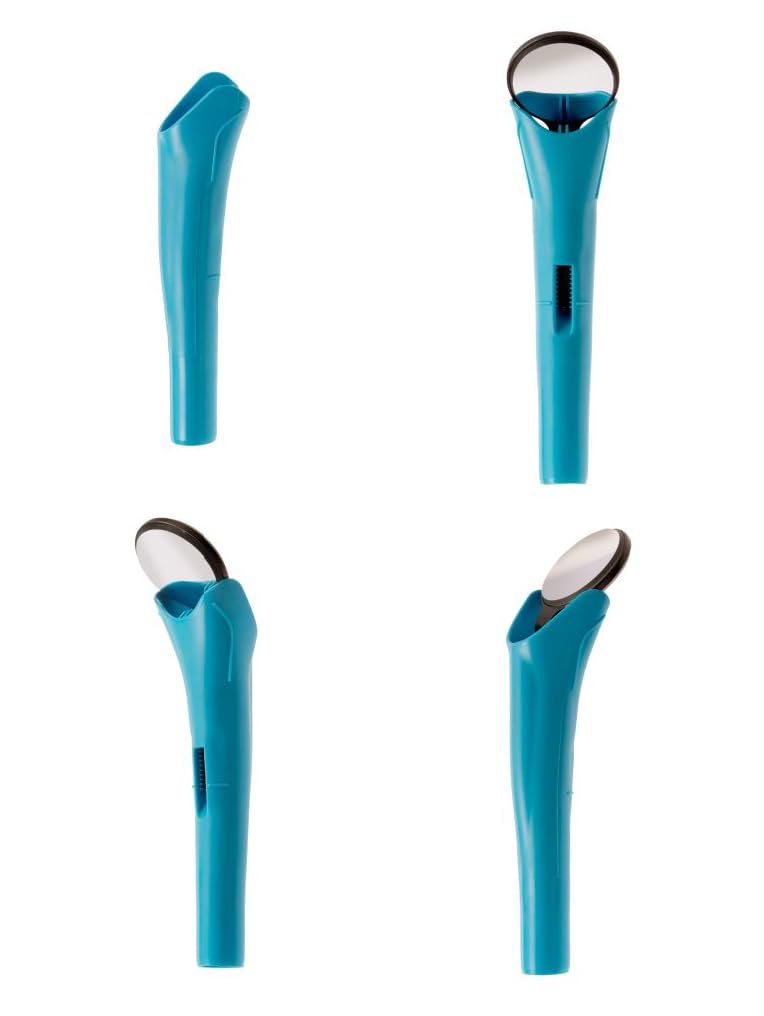 AmeriCan Goods Dental Diposable 50/Pack Plastic HVE Mirror Connect Fits Standard #5 Double-Sided Mirrors, Blue