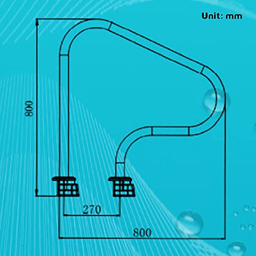 Barandales para piscina acero inoxidable 304 set 2 piezas miniatura 6