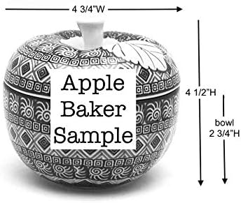 Polish Pottery Apple Baker - Red Pansy