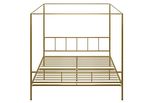 Novogratz 4195249N Marion Canopy Bed, King, Gold #TOP4