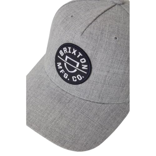 Image of Brixton, Crest C MP Snapback Hat, Light Heather Grey /Light Heath, One Size