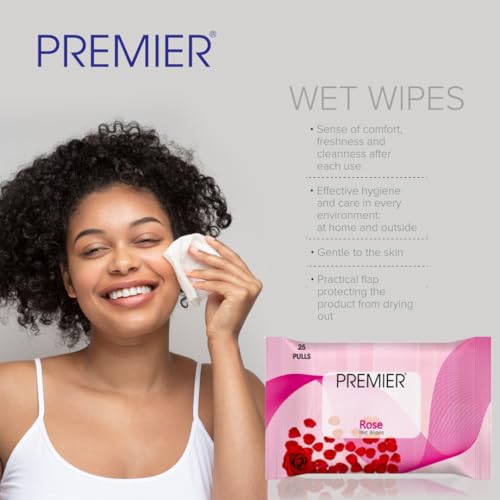 Image of Premier Refreshing Face Cleaning Wet Wipes (75 Sheets) | 25 Pulls per Pack | Pack of 3 Assorted | Soft, Skin-Friendly, Alcohol-Free | Perfect for Home, Travel & Office | Hydrates for Instant Freshness