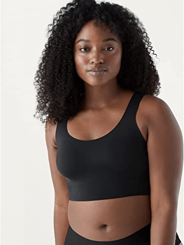 True & Co. Women's Plus Size True Body Lift Scoop Neck Bra, Black, 2X (42C-D, 44B) #TOP2
