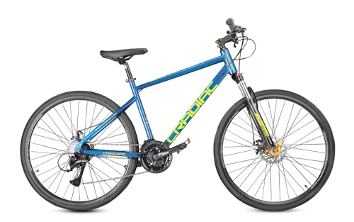 CRADIAC - Gunner PRO | 700 * 35 C Alloy Hybrid Bike | Shimano Powered | Dual Disc Brake | Suspension Fork | Hybrid Alloy Bike Suitable for Boys/Girls/Men/Women