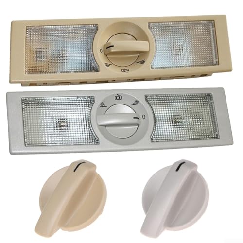 Car Rear Roof Reading Light Knob Switch for Beige Gray 6Q0947291A - Compatible with Models, Plastic Interior Car Switch Replacement Part(Black)