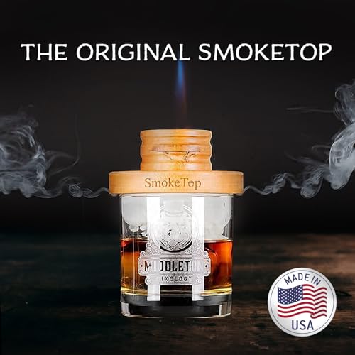 Kit de defumador de coquetel SmokeTop - Defumador de chaminé antiquado para coquetéis, uísque e bour