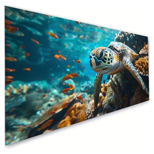 Diamond Painting Adulte Tortues 5D Peinture Diamant Grand Format 40x90cm G2-200