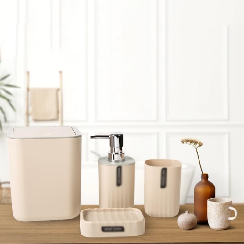 Bathroom Toiletries Set Table Soap Dish Gargle Cup Lotion Bottle Four-Piece Set(D)