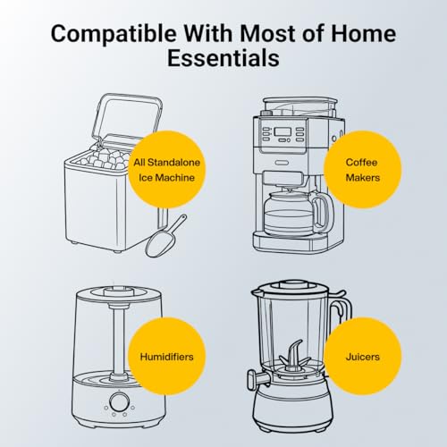 Image of Typhur Ice Maker Cleaner and Descaler, 4 Individually Packed Uses, 100% Pure Citric Acid Powder, Improve Ice Taste, Nickel Safe Compatible with Euhomy, Frigidaire, Opal, GE Profile