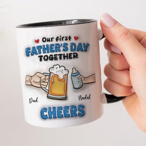 Taza personalizada para papá con mensaje para el Día del Padre miniatura 6