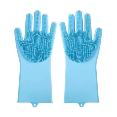 Guantes de lavaplatos de silicona, guantes para el lavado reutilizable de guantes para el hogar, espesas de guantes de cepillo de limpieza, guantes para la ropa para lavar, jardinería, jardinería