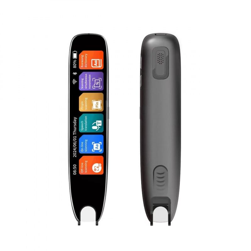 Scan Reader Pen, 142 Languages Scan Translator Pen, Smart Reading Pen for Dyslexia, Elderly, Kids, Students, Supports Speech & Scan to Text, Real Time Pen Reader Scanner