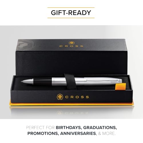 Image of Cross Calais Polished Chrome Refillable Rollerball Pen - Medium Point, Black Ink, Smooth Writing, Presented in a Luxury Gift Box