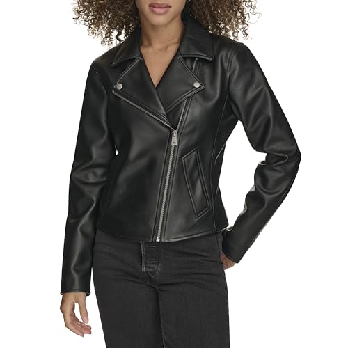 Levi's Women's Moto Jacket With Welt Pockets, Black, Small