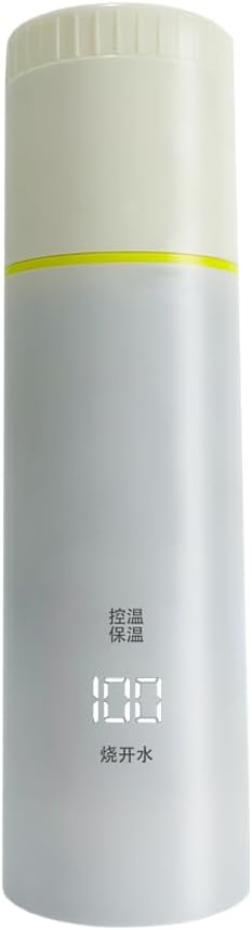 Travel Electric Kettle, Rechargeable Fast Boiling Stainless Steel Water Bottle, Smart Vacuum Flask, Cordless Modes and 12V-24V Car Use for Sports and Travle Electric Coffee Mug