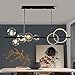 Lampadario Da Tavolo Da Pranzo Con Sfera Di Vetro A LED, Lampada A Sospensione A Luce Calda G9 (3200K), Lampada A Sospensione Regolabile In Altezza, Utilizzato Per Cucina, Sala Da Pranzo, Soggiorno, L