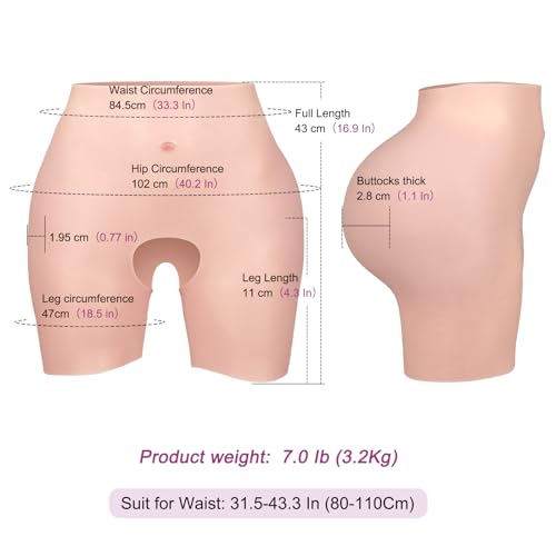EQAIWUJIE Silicone Butt Pants Hip Enhancer Silicone Panties for Crossdresser Apparel Male to Female2