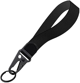 ASTER Wrist Lanyard Wristband Key Chain for Keys/Wallets /Small Pendants, Wristlet Strap Hand Wrist Lanyard for Men and Women (Black)