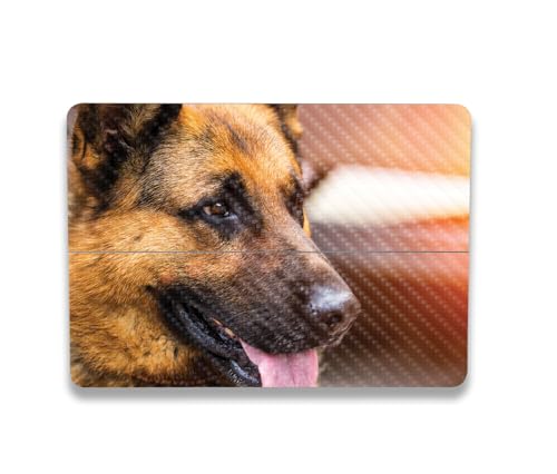 Image of MightySkins Carbon Fiber Skin Compatible with Microsoft Surface Laptop Studio 2 (2023) Full Wrap Kit - German Shepherd | Protective, Durable Textured Carbon Fiber Finish | Made in The USA
