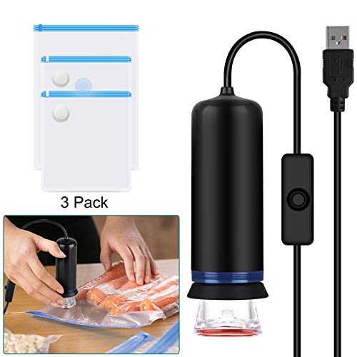Mini Vacuum Pump for Storage Bag, Portable USB Powered Electric Compression Pump