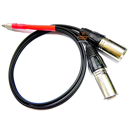 Cabo de Áudio Blindado Y P2 Estéreo Canon XLR Macho Duplo Profissional 3 Metros