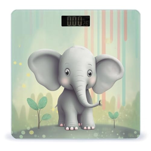 Báscula Digital de Baño con Diseño Lovely Elephant LCD