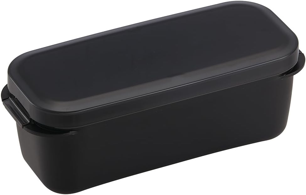Skater PALB10-A 2-Tier Lunch Box, 31.2 fl oz (930 ml), Integrated Gasket, Easy to Clean, Dishwasher Safe, Microwave Safe, Made in Japan, Call Black
