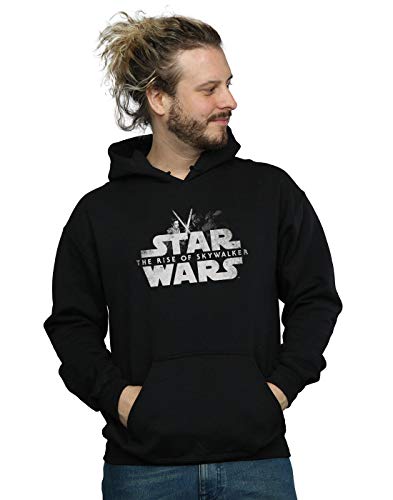 Absolute Cult Star Wars The Rise Of Skywalker Rey And Kylo Battle Men's Hoodie Black X-Large