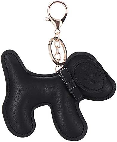 Cute Leather Dog Puppy Keychain for Women Purse Charms for Handbags Dachshund Gifts Fashion Bag Accessories
