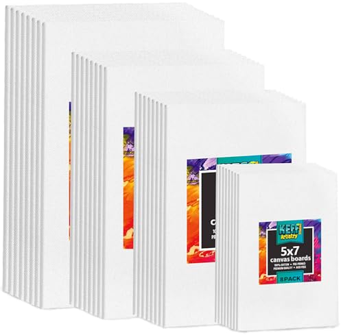 KEFF 32-Pack Bulk Canvas for Painting, 8 of...