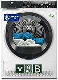 Electrolux Serie 700 DelicateCare, Asciugatrice a Pompa di Calore, 8 kg, EW7HA48GY, Classe B, 12 Programmi, Tecnologia SensiCare, Connettività Smart App, Filtro Easy Flow, 63 dB, 850x596x636 mm