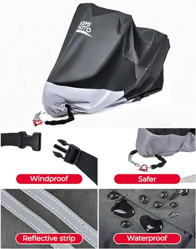 Image of KEMIMOTO Motorcycle Cover with Lock Hole Compatible with Surron Grom Navi CT125 Z125 Pro TNT 125 /135 Super73 S /Z /R Mini Motorcycle Rain Cover Waterproof Sunlight Dust All Weather
