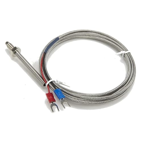 Termopar tipo K M6 para alta temperatura con sensor metálico y cable de 2m 3
