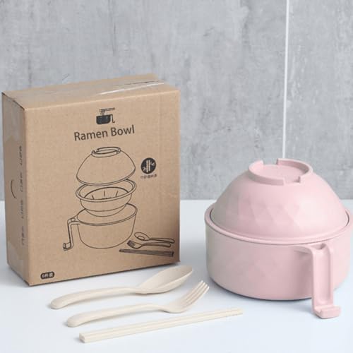 Ramen Cooker Ramen Bowl Set with Chopsticks 33oz Microwave Noodle Bowl Black - Picture 12 of 27