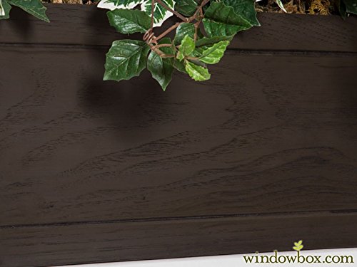 Windowbox 48in. Traditional Cedar Wood Planter with Cedar Wall Bracket Pair