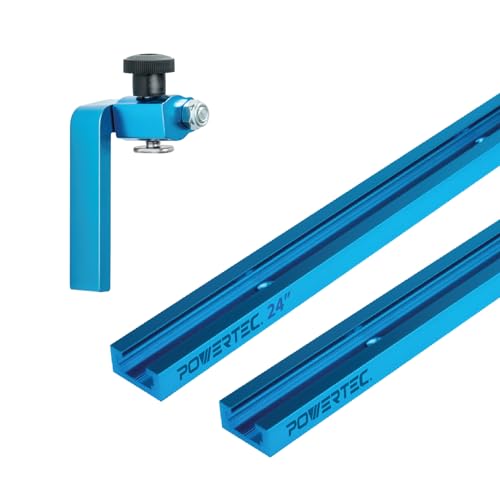 POWERTEC 71857 24"x2 Universal T track with 1 Pc 3"