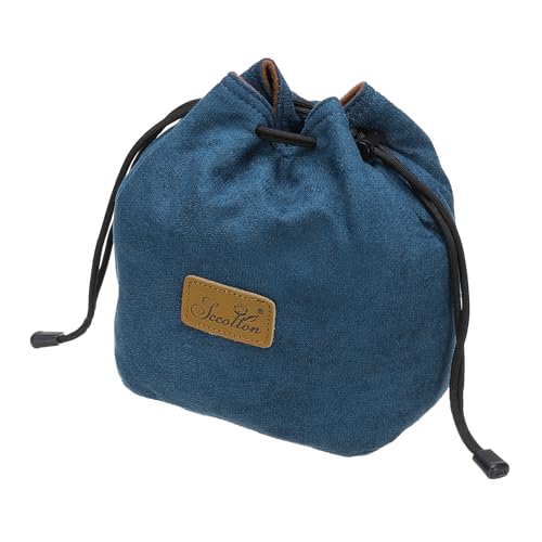 Étui pour appareil photo PATIKIL contre les rayures pochette flanelle L antichoc bleue