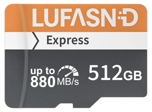 Image of 512GB microSD Express Card, Up to 880MB /s Read & 600MB /s Write Memory Card, Ultra-Fast Performance for Nintendo Switch 2, ROG Ally, Steam Deck, Gaming, 4K /8K Video and Pro Cameras