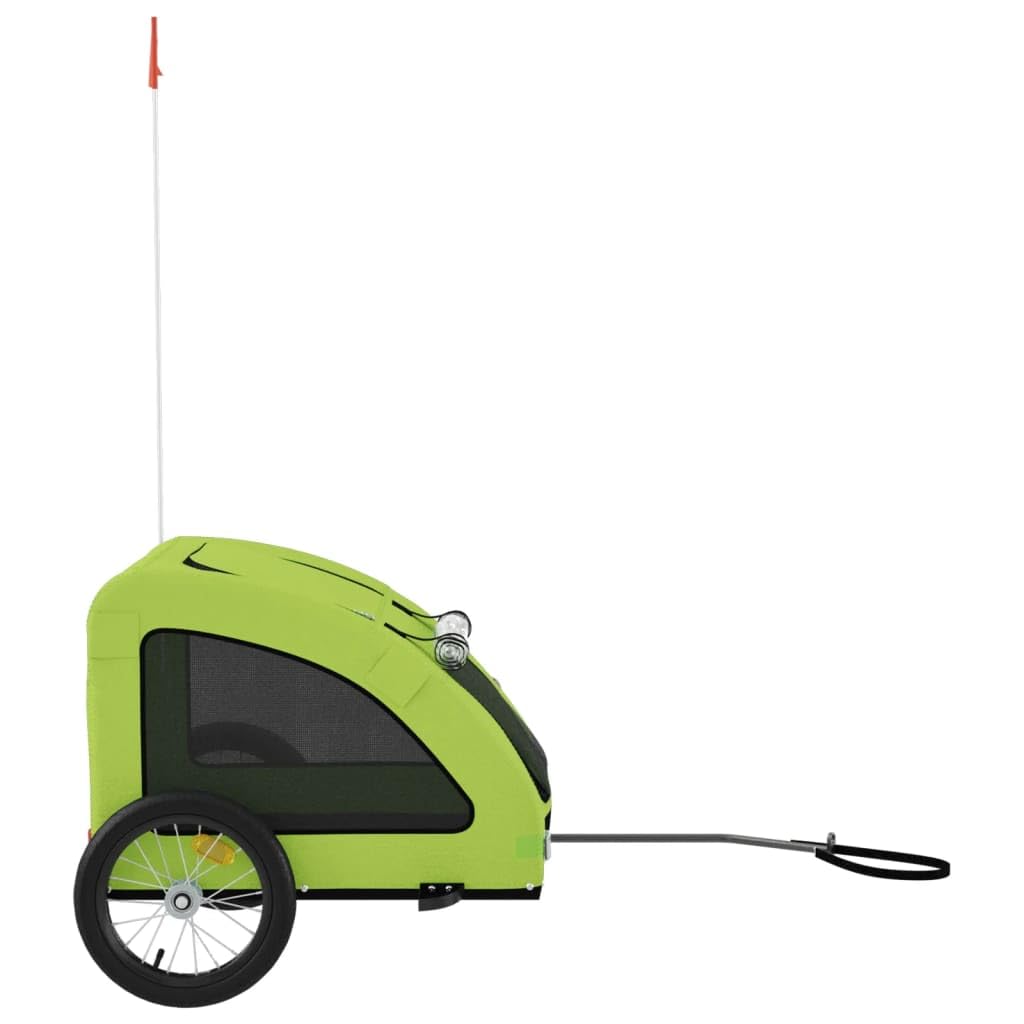 Remolque de bicicleta para mascotas, tela Oxford gris y hierro