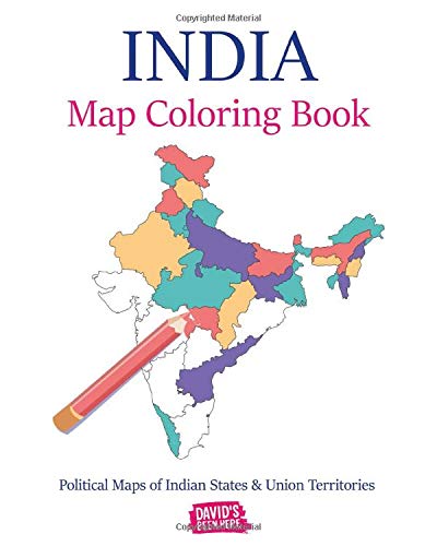 Buy India Coloring Book: Political s of Indian States &amp; Union ...